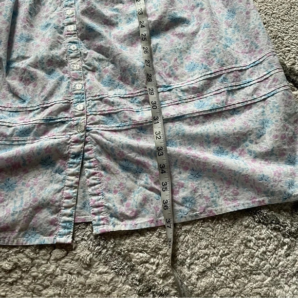 Eileen West pajama dress pj Cotton Floral Button front  Nightgown XS - Picture 10 of 11